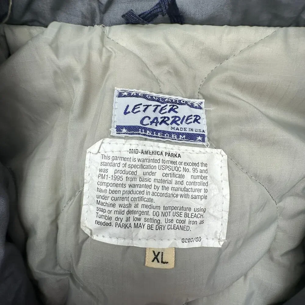 Vintage Regulation Uniform Letter Carrier Mid-America Parka Jacket Men XL Postal